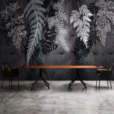 custom-mural-wallpaper-papier-peint-papel-de-parede-wall-decor-ideas-for-bedroom-living-room-dining-room-wallcovering-ordic-Modern-3D-Line-Drawing-Tropical-Plant-Leaf