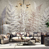 custom-mural-wallpaper-papier-peint-papel-de-parede-wall-decor-ideas-for-bedroom-living-room-dining-room-wallcovering-Nordic-Modern-Light-Luxury-3D-Plant-Leaf-Line-Drawing-Mural-Retro