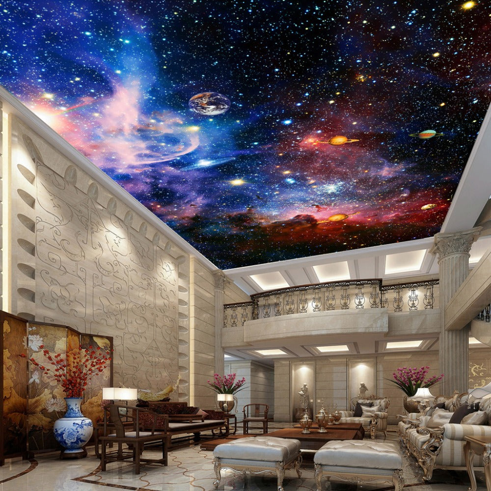 Custom Wallpaper Universe Star Ceiling Mural Wallcovering BVM Home