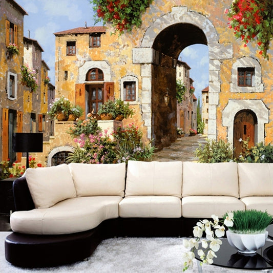 custom-wall-mural-wallcovering-european-town-street-view-wallpaper
