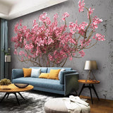 custom-mural-wallpaper-papier-peint-papel-de-parede-wall-decor-ideas-for-wallcovering-Self-Adhesive-Pink-Tree-Abstract-Art