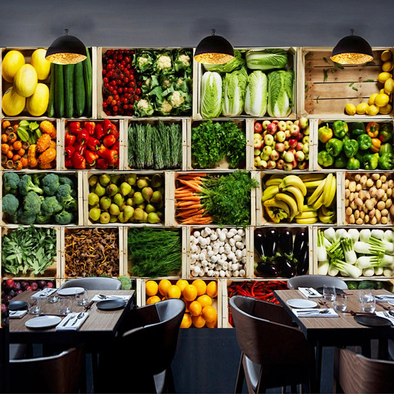 Custom Wallpaper Mural Vegetable Fruit Market | BVM Home