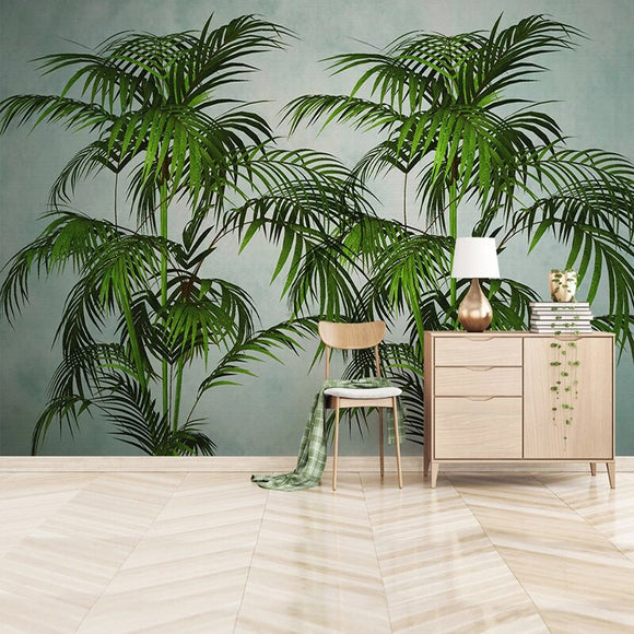 custom-mural-wallpaper-papier-peint-papel-de-parede-wall-decor-ideas-for-bedroom-living-room-dining-room-wallcovering-tropical-Green-Plant-Banana-Leaf