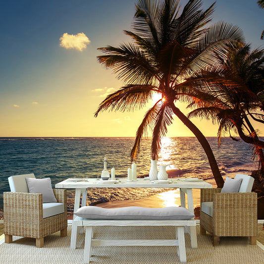 custom-sunrise-sunset-seaside-beach-coconut-trees-nature-landscape-3d-photo-wallpaper-mural-wall-painting-living-room-bedroom-papier-peint