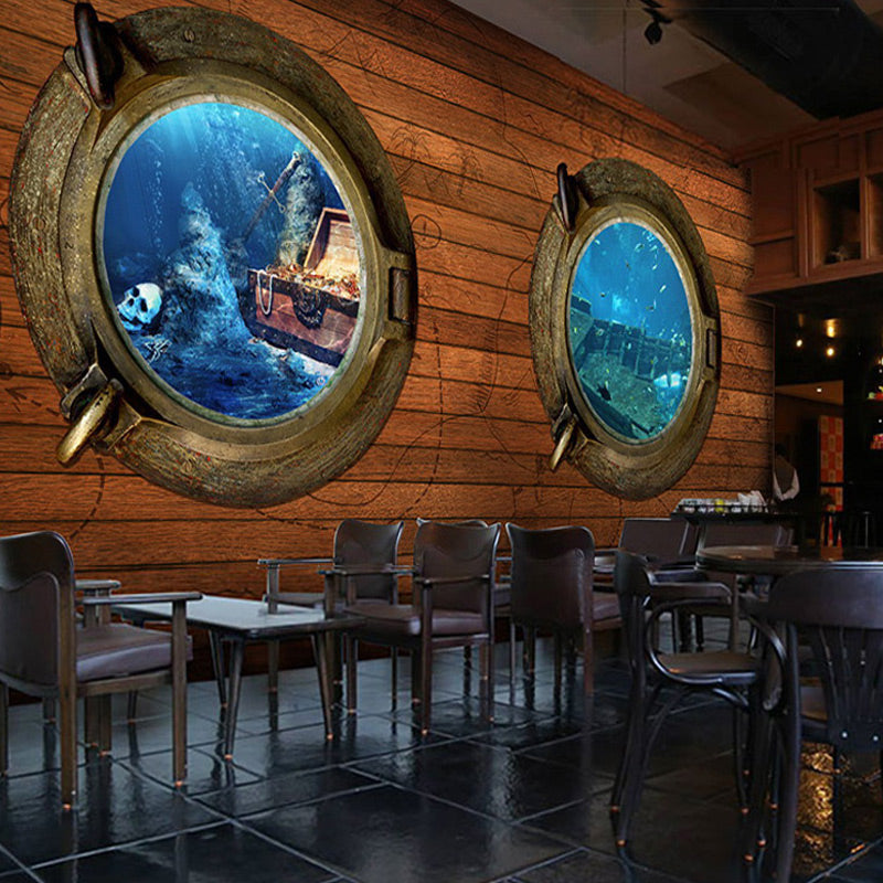 wood-grain-effect-wallpaper-vintage-retro-adventure-themed