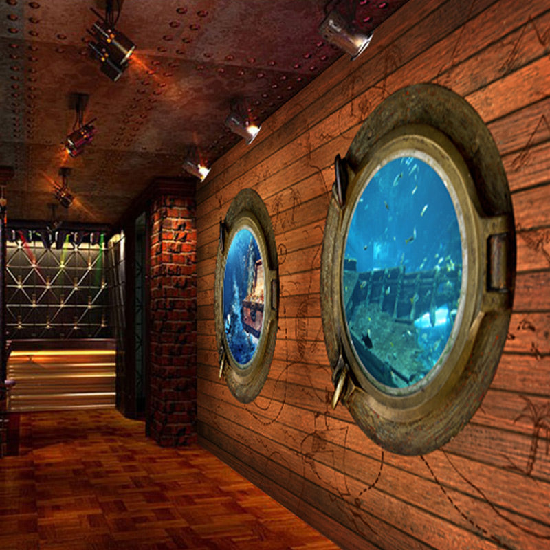 wood-grain-effect-wallpaper-vintage-retro-adventure-themed