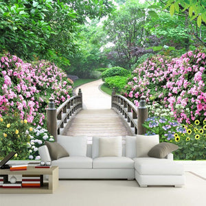 custom-wall-mural-wallcovering-nature-landscape-wallpaper-garden-flowers