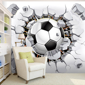 custom-any-size-wall-mural-Creative-Wallpaper-Soccer-Sport-3D