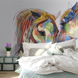 custom-mural-wallpaper-papier-peint-papel-de-parede-wall-decor-ideas-for-bedroom-living-room-dining-room-wallcovering-Hand-painted-Colorful-Horse-Oil-Painting