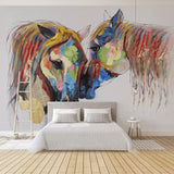 custom-mural-wallpaper-papier-peint-papel-de-parede-wall-decor-ideas-for-bedroom-living-room-dining-room-wallcovering-Hand-painted-Colorful-Horse-Oil-Painting