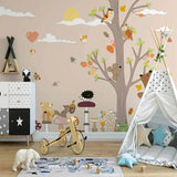 custom-wallpaper-nordic-cartoon-forest-cartoon-animal-childrens-room-mural-wall-cloth-living-room-background-wall-decor-fresco