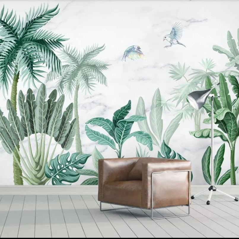 Custom Wallpaper Mural Tropical Plant Landscape | BVM Home