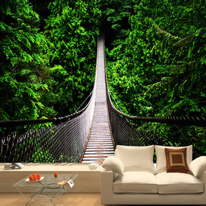 custom-3D-wall-mural-wallcovering-nature-landscape-wallpaper-green-forest