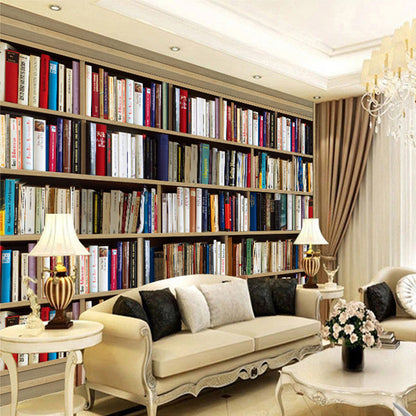 bookshelf-bookcase-library-wallpaper-vintage-retro-mural