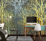 custom-size-wall-mural-3d-wallcovering-decorative-wallpaper-black-and-white-trees-forest-scene-background-wall-painting-hand-painted-industrial-style-forest