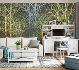 custom-size-wall-mural-3d-wallcovering-decorative-wallpaper-black-and-white-trees-forest-scene-background-wall-painting-hand-painted-industrial-style-forest