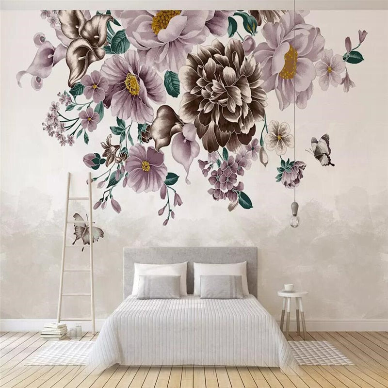 custom-size-wall-mural-3d-wallcovering-decorative-wallpaper-background-wall-painting-HD-floral-hand-painted