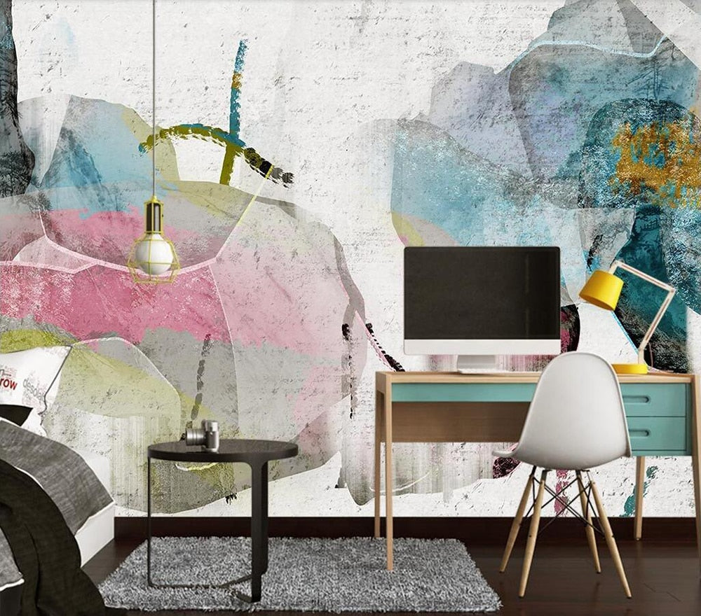 custom-size-wall-mural-3d-wallcovering-decorative-wallpaper-background-wall-painting-modern-ink-floral