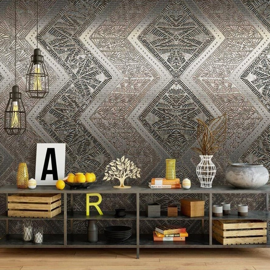 custom-mural-wallpaper-papier-peint-papel-de-parede-wall-decor-ideas-for-bedroom-living-room-dining-room-wallcovering-Modern-metal-abstract