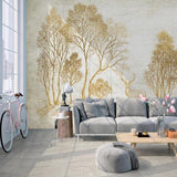 custom-mural-wallpaper-3d-living-room-bedroom-home-decor-wall-painting-papel-de-parede-papier-peint-small-fresh-style-woods-elk-golden-idyllic