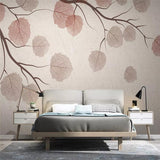 custom-size-wall-mural-decorative-wallpaper-series-modern-and-simple-style-tree-branches-and-leaves-vintage-tv-background-wall-paintings