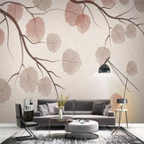 custom-size-wall-mural-decorative-wallpaper-series-modern-and-simple-style-tree-branches-and-leaves-vintage-tv-background-wall-paintings