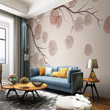 custom-size-wall-mural-decorative-wallpaper-series-modern-and-simple-style-tree-branches-and-leaves-vintage-tv-background-wall-paintings