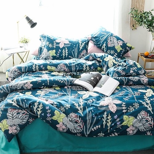 egyptian-cotton-queen-king-size-bedding-set-leaf-floral-print-modern-pastoral-bed-set-cotton-bedsheets-duvet-quilt-cover-set