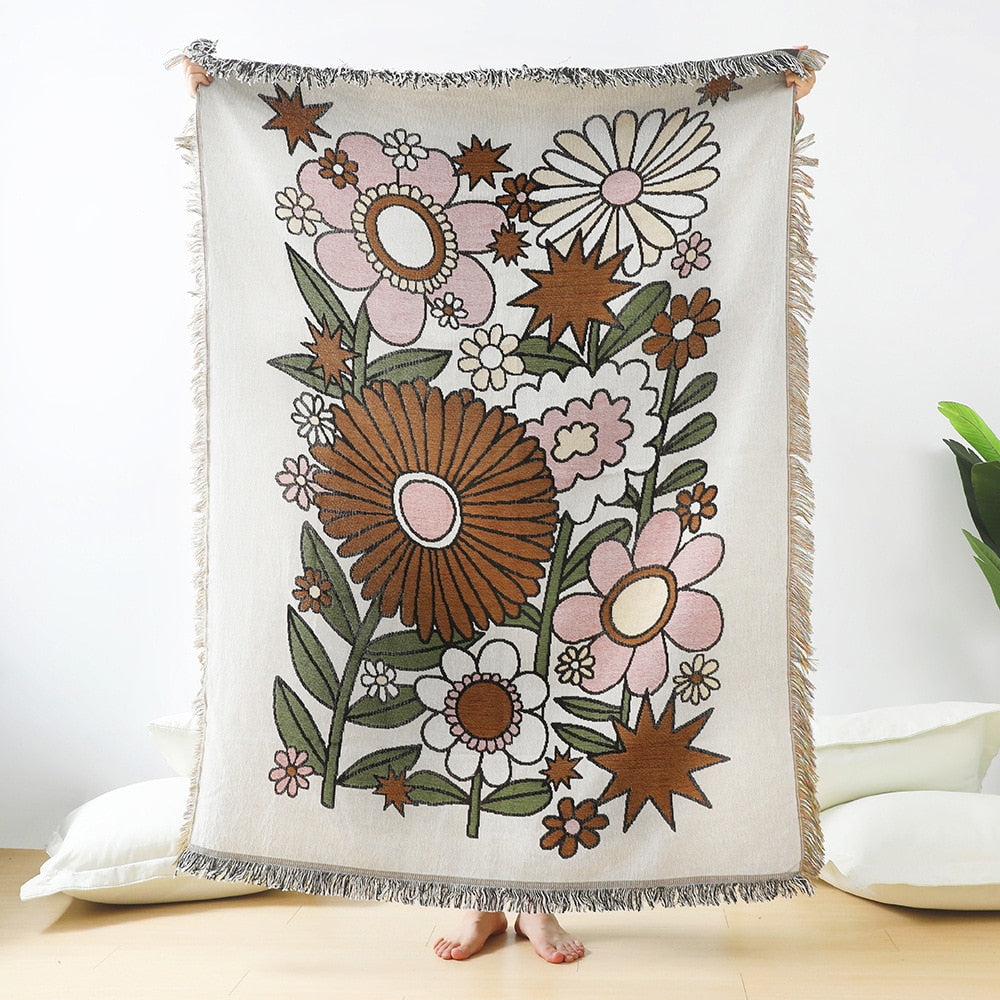 floral-daisy-pattern-woven-throw-blanket-wall-carpet-sofa-bed-room-decor-tassel-thread-blanket-large-throw-tapestry-picnic-mat