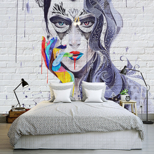 faux-brick-stone-wallpaper-graffiti