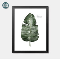 Green Plant Turtle Leaf Nordic Poster Wall Art Canvas Print | BVM Home