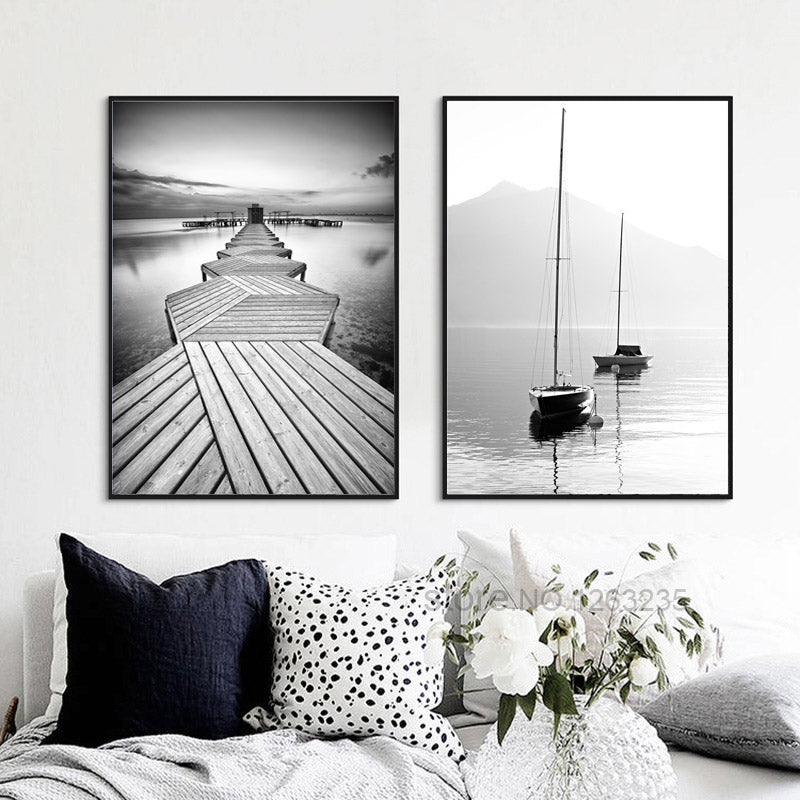 grey-ferry-bridge-posters-prints-wall-art-canvas-painting-cuadros-nordic-poster-picture-wall-pictures-for-living-room-unframed