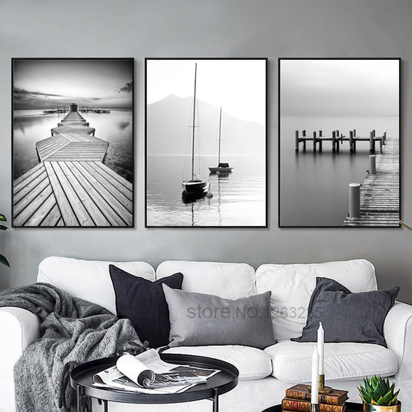grey-ferry-bridge-posters-prints-wall-art-canvas-painting-cuadros-nordic-poster-picture-wall-pictures-for-living-room-unframed
