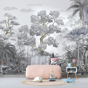 tropical-etching-custom-wallpaper-mural-mountain-lake-for-plants-backdrop-3d-forest-wall-sticker-papier-peint