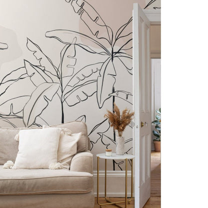 neutral-pink-inky-tropical-banana-tree-custom-wallpaper-mural-for-living-room-background-black-tone-3d-forest-wall-paper-mural-papier-peint