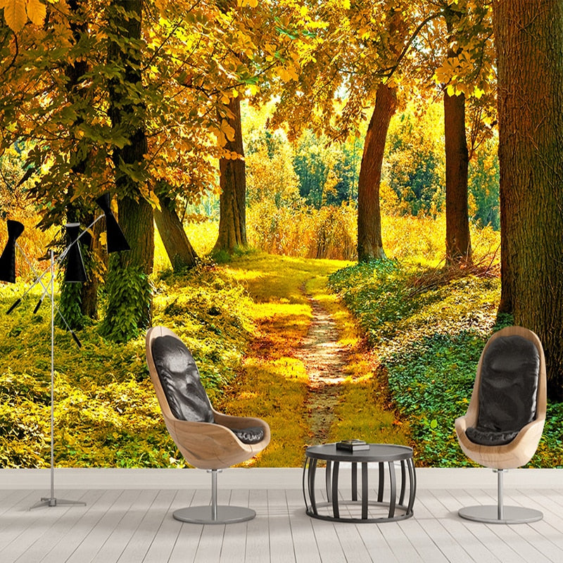 custom-mural-wallpaper-papier-peint-papel-de-parede-wall-decor-ideas-for-bedroom-living-room-dining-room-wallcovering-HD-Autumn-Forest-Maple-Leaf