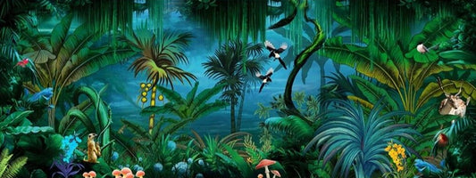 custom-mural-wallpaper-3d-living-room-bedroom-home-decor-wall-painting-papel-de-parede-papier-peint-hand-painted-tropical-rainforest-forest-flowers-and-birds-background-wall