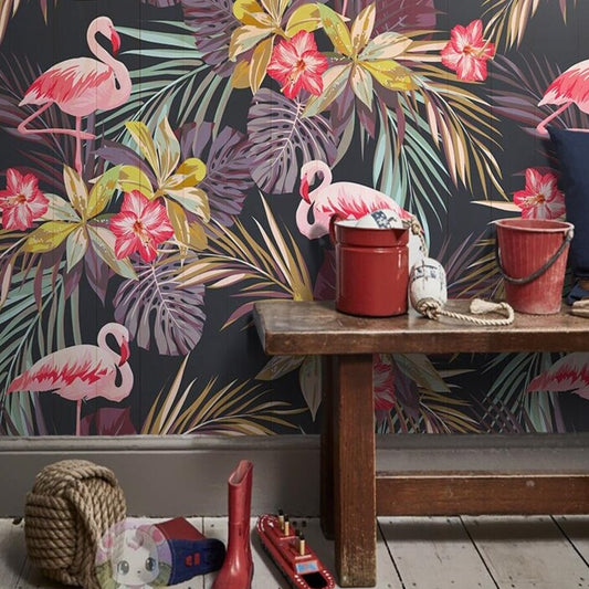 flamingo-tropical-plants-photo-wallpaper-3d-wall-paper-cafe-wall-paper-mural-painting-for-living-room-papel-wall-papier-peint