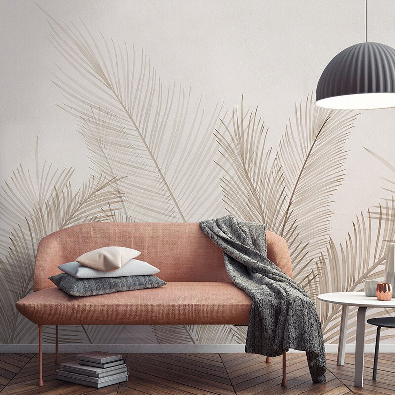 custom-photo-murale-wallpaper-wall-murals-leaf-leaves-bohemian-aesthetics-khaki-green-mural-living-room-sofa-bedroom-home-decor-papier-peint