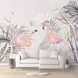 hand-painted-pink-leaf-flamingo-photo-mural-custom-3d-wallpaper-for-kids-room-girls-bedroom-living-room-tv-background-wall-decor-papier-peint-wallcovering