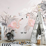 hand-painted-pink-leaf-flamingo-photo-mural-custom-3d-wallpaper-for-kids-room-girls-bedroom-living-room-tv-background-wall-decor-papier-peint-wallcovering