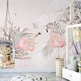 hand-painted-pink-leaf-flamingo-photo-mural-custom-3d-wallpaper-for-kids-room-girls-bedroom-living-room-tv-background-wall-decor-papier-peint-wallcovering