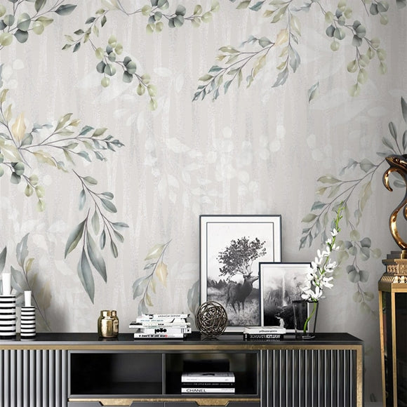 retro-leaves-pattern-wallpaper-for-bedroom-living-room-decor-custom-wall-mural-papier-peint