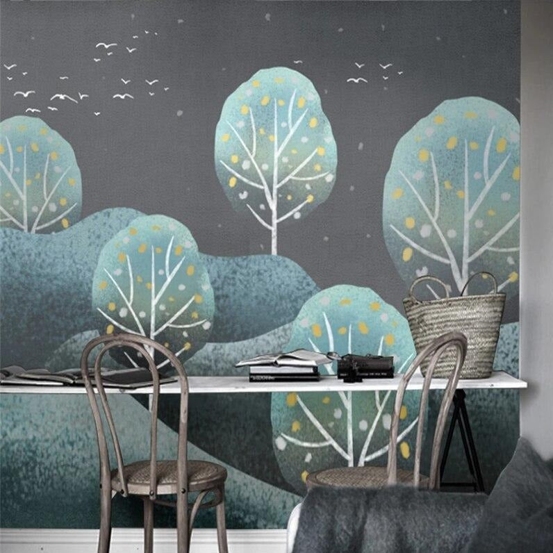 custom-mural-wallpaper-3d-living-room-bedroom-home-decor-wall-painting-papel-de-parede-papier-peint-forest-landscape-retro-small-fresh-modern-minimalist-background-wall