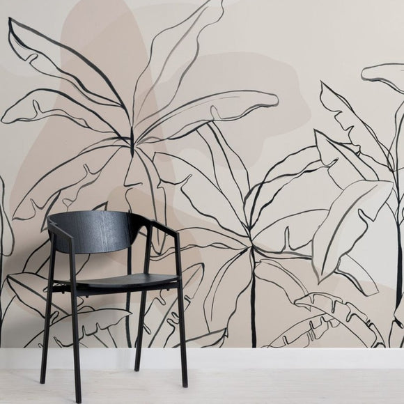 neutral-pink-inky-tropical-banana-tree-custom-wallpaper-mural-for-living-room-background-black-tone-3d-forest-wall-paper-mural-papier-peint