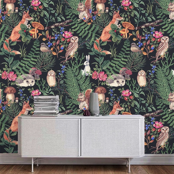 custom-southeast-asian-animals-and-plants-wallpaper-modern-art-mural-photo-wall-painting-living-room-sofa-background-papier-peint