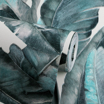 heavy-weight-banana-leaf-tropical-wall-paper-green-plant-living-room-background-black-vinyl-wallpapers-roll-grey-white-papier-peint