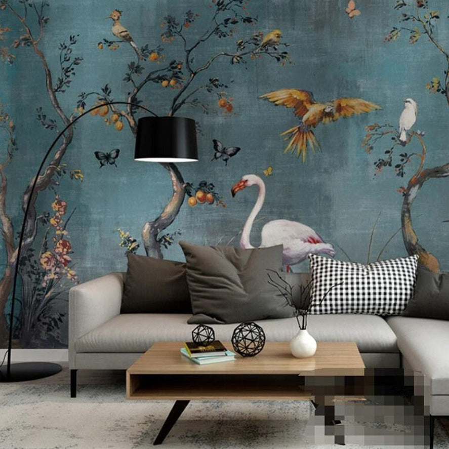 custom-3d-wallpaper-mural-french-landscape-tropical-rain-forest-oil-painting-light-luxury-plant-background-wall-home-decor-papier-peint