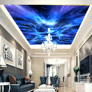 custom-wallpaper-wallcovering-ceiling-mural-blue-galaxy-aurora