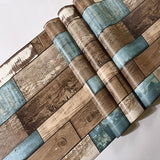Retro Wood Board  Striped Wallpaper (5.3 ㎡)